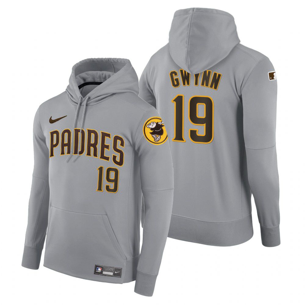 Men Pittsburgh Pirates #19 Gwynn gray road hoodie 2021 MLB Nike Jerseys->pittsburgh pirates->MLB Jersey